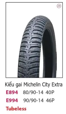 Lốp xe máy Michelin City Extra Tubeless – Bền bỉ, bám đường vượt trội