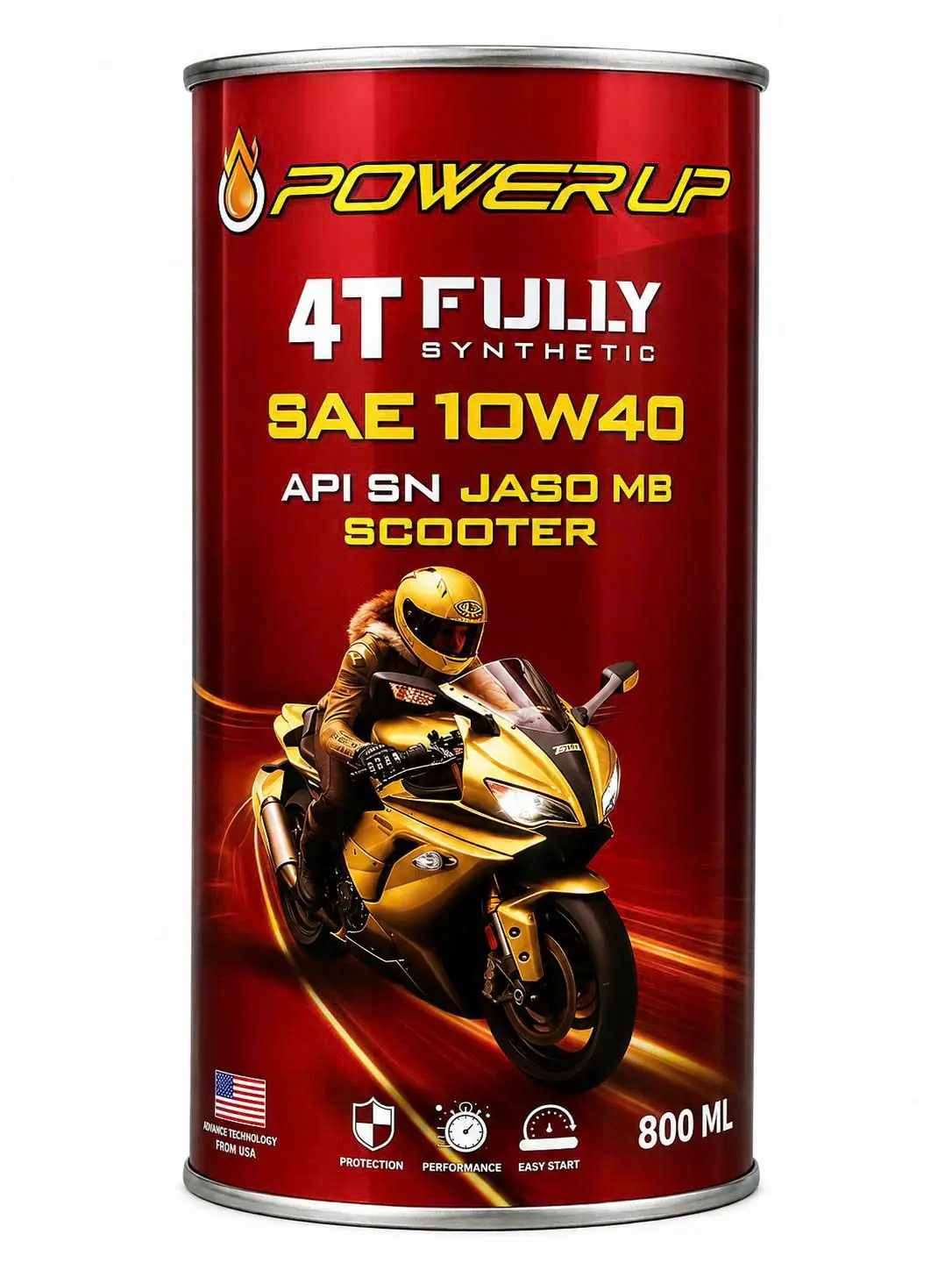 NHỚT POWER UP 10W40 XE GA 0,8L